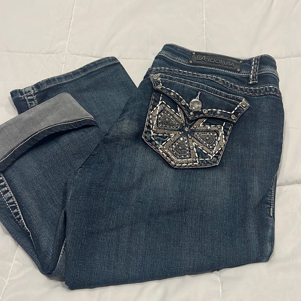 LA idol crop jeans sz 17